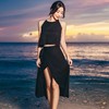 韩国swim比基尼沙滩装裹裙半身长裙+背心，度假拍照两件套装女