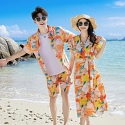 沙滩裙女海边度假超仙美情侣装套装三亚泰国旅游穿搭拍照海南岛服