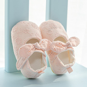 春秋婴儿学步单鞋0-1岁软底防滑女宝宝公主鞋，3-6-12个月透气鞋子