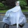 电动车雨衣长款女单人双人摩托车骑行连体雨衣加厚双