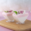 爱心形慕斯杯布丁杯心形果冻杯提拉米苏杯甜点杯一次性塑料甜品杯