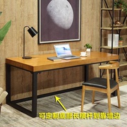 实木办公桌现代家用简易电脑桌台式松木写字书桌简约工作会议