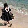 多巴胺穿搭童装夏装连衣裙女童短袖三亚海边渡假沙滩裙公主裙