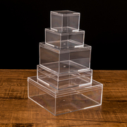 正方形透明塑料盒半高亚克力婚庆糖果喜糖巧克力饼干礼物盒子