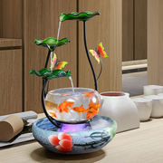 桌面小型金鱼缸(金鱼缸)玻璃创意循环加湿器