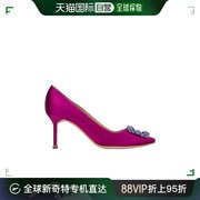 香港直邮MANOLO BLAHNIK 莫罗 伯拉尼克 女士水钻方扣高跟鞋