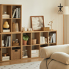 三又木书架落地置物架简易书柜白橡木(白橡木)色家用客厅储物柜组合格子柜