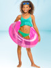 INTEX纯色透明小泳圈 男女儿童宝宝水上充气游泳坐圈表演道具