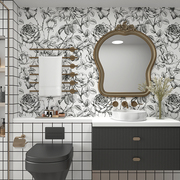 美式浴室瓷砖贴纸自粘墙纸卫生间，洗澡间防水墙贴墙面遮丑壁纸花砖