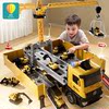 大卡货汽车儿童玩具车男孩挖掘机起重合金工程套装4塔吊6益智2岁3
