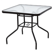 户外休闲方桌折叠桌椅简约时尚方桌接待钢化玻璃桌咖啡桌