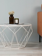 北欧铁艺个性八边钢化玻璃茶几简约 客厅小户型现代风格简易桌子