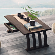中式飘窗小茶几榻榻米简约窗台阳台楠竹茶桌矮桌地毯小型桌子坐地