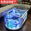 大型生态茶几鱼缸客厅水族箱玻璃家用桌面乌龟缸中型圆Z柱型可定