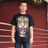 泰国进口个性虎头3D老虎头男士夜光短袖T恤 潮男夏款  半袖
