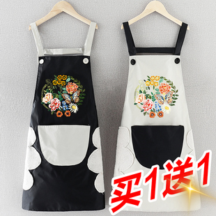 围裙女家用时尚厨房工作服，防水防油男日系韩版大人，定制logo印字男
