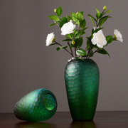 美式现代简约透明玻璃花瓶家居客厅餐桌插花器时尚软装饰品摆件