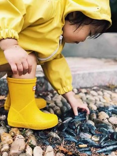 高档英国雨鞋男女儿童，雨靴中筒小学生，幼儿园天然橡胶雨鞋防滑防水