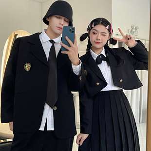 韩版班服套装日系学院，风初中高中学生西装春季运动会合唱演出校服