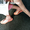 coolchap沙滩凉鞋，女夏季海边度假拖鞋欧式舒服平跟防水三亚