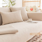 日式亚麻沙发垫简约现代棉麻秋冬四季通用防滑坐垫纯色盖布巾