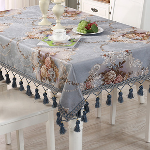 奢华高档欧式茶几桌布长方形，圆桌布餐桌布，布艺盖布台布轻奢高级感