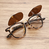 私人定制日式手工翻盖可上翻偏光墨镜，太阳镜夹片使用yp