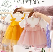 女宝宝夏装0-1岁婴儿衣服，洋气三四个月，连衣裙纯棉12公主裙子5女婴