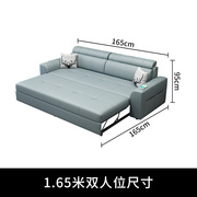 布艺沙发床可折叠多功能两用大小户型客厅贵妃转角可储物客厅沙发