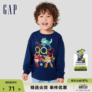 超级飞侠联名Gap男幼童秋季长袖T恤儿童装运动舒适上衣765857