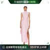 香港直邮潮奢lapointe女士，珠片粘胶纤维高领无袖连衣裙r22331