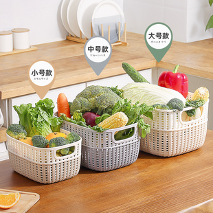 日本sp藤编式收纳筐，桌面收纳篮玩具，收纳盒蔬菜筐零食篮卫浴篮