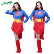 万圣节化妆舞会服装cosplay衣服胸前字母超人服装成人女款表演服