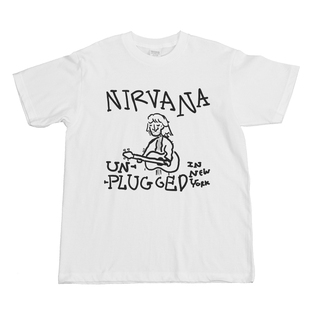 nirvana涅槃摇滚乐队印花美式复古朋克，小众男生正肩黑白长短袖t恤