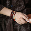 小叶紫檀108颗手串女士，6mm中国风，念珠饰品天然红木佛珠手链