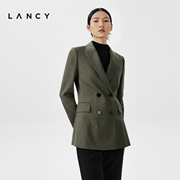 LANCY/朗姿秋冬羊毛西服外套收腰商务职业通勤质感品牌西装女