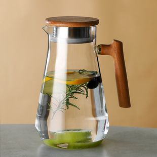 凉水壶水杯套装日式玻璃冷水壶大容量家用耐热高温凉白开水壶