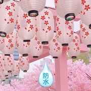 新年款樱花节灯笼墙粉色装饰挂串古风户外防水定制红日式冬瓜灯笼
