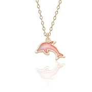 卡通韩版项链吊坠饰品海豚项链，可爱合金耳环个性，挂件小海豚可爱女