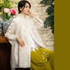 jcl1145品质堪比绣花蕾丝，欧根纱新中式，复古风衣中长外套外披