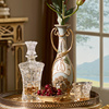 凤凰美居奢华欧式彩绘陶瓷小口圆身花瓶干花插装饰玄关餐桌摆设瓶