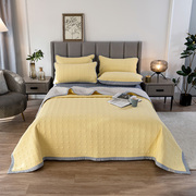 全棉夹棉床盖单件纯色加厚绗缝1.51.8mo米，床单床罩三件套床上