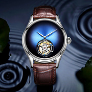 机械表镂空瑞士机芯时尚全自动手表，品牌士手表2022简约男