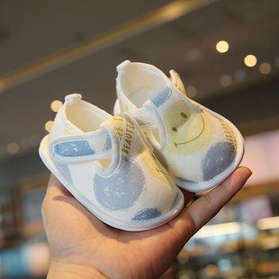 婴儿鞋春秋季0-1-2岁宝宝学步鞋不掉手工棉布，千层底步前鞋软底