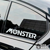 怪兽车贴Monster创意英文车贴汽车摩托车改装车身装饰防水贴纸
