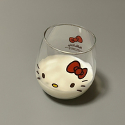 hellokitty水杯玻璃杯女高颜值可爱卡通少女牛奶杯透明家用耐高温