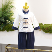 儿童汉服功夫衫，宝宝中国风唐装，两件套春秋男童演出服套装