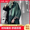 墨绿色七分袖衬衫男夏季高级感设计小众痞帅短袖衬衣DK领带制服JK