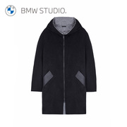 BMW studio宝马男装秋冬季大衣商务休闲兔毛混纺双面呢毛呢大衣男