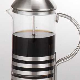 1壶+6杯不锈钢家用法压壶耐高温玻璃泡茶器过滤咖啡壶杯套装